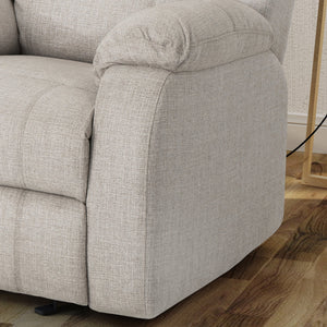 English Elm Christopher Knight Home® - Manual Recliner Chair Linen Upholstery, Compact Space-Saving Design with Dual-Angle Lever for Cozy Relaxation Beige 62812.00BGE