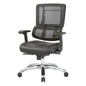 OSP Home Furnishings Vertical Mesh Back Manager Chair with Lumbar Support for Modern Home Office Use Dillon 99662C-R107