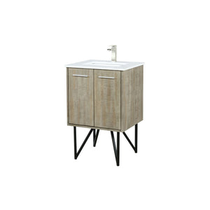English Elm Rustic Acacia Bath Vanity With Quartz Top, Space-Saving Design, Brushed Nickel Faucet & Storage Solutions B2731P259589-GIGA