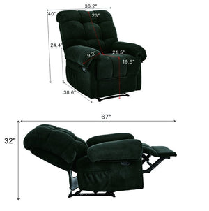 English Elm Camel Overstuffed Manual Recliner with High Density Padding for Modern Living Rooms Dark Gray W5568P449822