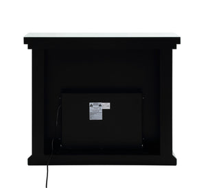 English Elm Noralie Glam Electric Fireplace with Mirrored Frame and Faux Diamond Accent Inlay B2726P445771