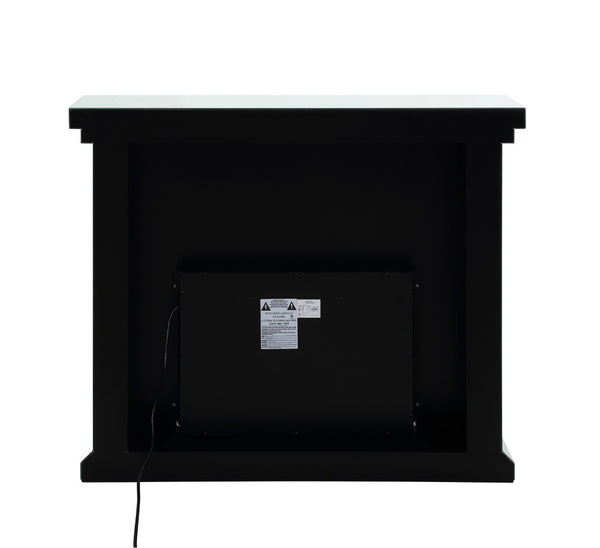 English Elm Noralie Glam Electric Fireplace with Mirrored Frame and Faux Diamond Accent Inlay B2726P445771