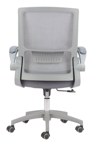 Zuo Modern Pater Office Chair Gray - Modern Elegance With Mesh Fabric, Perfect For Home Or Hospitality Use Gray 60% Elastomer + 40% Polyester,Nylon 110838-zuo-modern