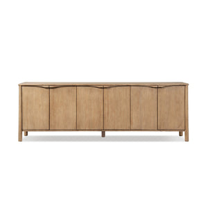 English Elm Nolan Extra Long Reclaimed Pine Six Door Sideboard Rustic Dining Room Storage B2719P489277