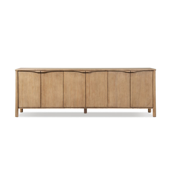 English Elm Nolan Extra Long Reclaimed Pine Six Door Sideboard Rustic Dining Room Storage B2719P489277