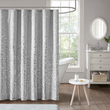 Zoey Casual Metallic Printed Shower Curtain