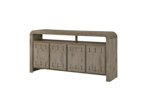 English Elm English Knotty Oak Veneer Console with Bowtie Inlay Artisan Craft Storage Sideboard B2699P443203