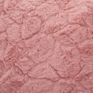 English Elm W26.4 Extra-Wide Faux Fur Office Chair with Metal Base, Ergonomic 360° Swivel, Adjustable Comfort Pink W1143P369104