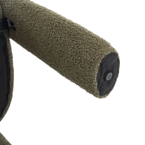 English Elm Contemporary Velvet Upholstered Barrel Accent Chair Set of 2 with Foam Seat, Steel Frame, Plush Upholstery Olive Green W395P224759