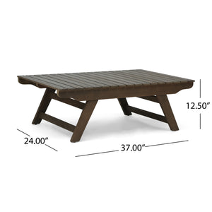English Elm Christopher Knight Home® - SEDONA Acacia Outdoor Coffee Table with Open Slat Top, Durable Wood Design for Patio Living Spaces Grey 41.5 L x 28.25 W x 7.5 H 65811.00DGRY