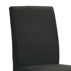 English Elm Syon Fabric Upholstered Dining Chair Set of 4 Matte Black Wood Frame Modern B056P417075