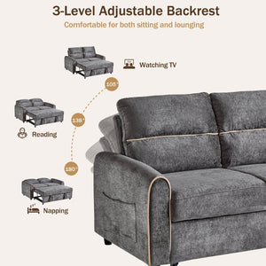 English Elm Swivel Barrel Accent Chair Chenille Tufted Round Club Seat for Living Room Lounge Grey N719S002330E