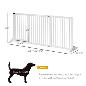 English Elm Pet Gate Freestanding Pine Wood Accordion Panel Design for Doorways and Entryways T3971P434629