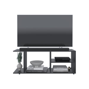 English Elm Goodwood Minimalistic TV Stand for 60-Inch TVs with 5 Open Shelves, Spacious Modern Media Console Black 50 L x 15 W x 3 H B070P234337