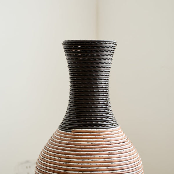 English Elm 39.4" Handcrafted Pvc Tall Floor Vase Textured Boho Accent for Entryway or Living Room W2796P446190