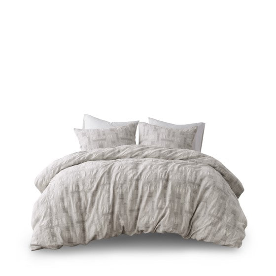 English Elm 3 Piece Oversized Comforter Set Full/Queen - Cotton Blend Face, Plush Polyester Fill, Hotel-Style Cozy Ivory 12.6 L x 10.63 W x 9.45 H B035P280385