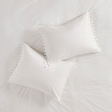 Madison Park Lillian Casual Cotton Duvet Cover Set MP12-5862 Ivory