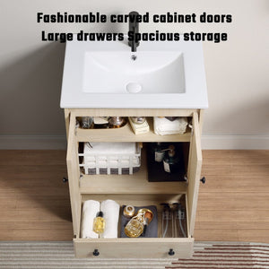 English Elm White Ceramic Wall Mount Bathroom Sink with Integrated Towel Bar for Modern Baths W3402P362474