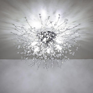 English Elm Crystal Flush Mount Ceiling Light - Modern Sputnik Inspired Design For Bedrooms, Hallways, And More! W2738P185411