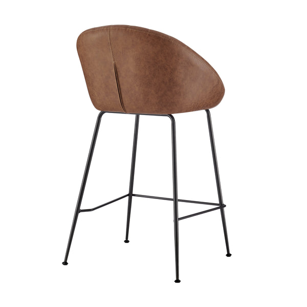 New Pacific Direct Watson PU Counter Stool - Set of 2 Umber Brown 21 x 20 x 34.5