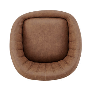 New Pacific Direct Watson PU Counter Stool - Set of 2 Umber Brown 21 x 20 x 34.5