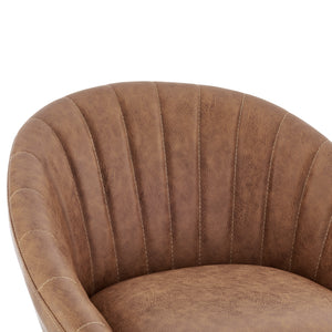 New Pacific Direct Watson PU Counter Stool - Set of 2 Umber Brown 21 x 20 x 34.5