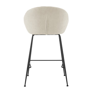 New Pacific Direct Watson Fabric Counter Stool - Set of 2 Haga Ivory 21 x 20 x 34.5