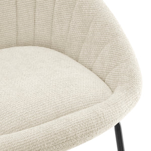 New Pacific Direct Watson Fabric Counter Stool - Set of 2 Haga Ivory 21 x 20 x 34.5