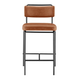 Zander PU Counter Stool - Set of 4 Toasted Caramel, Brown 9300164-651 New Pacific Direct