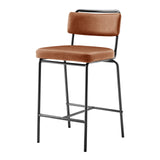 Zander PU Counter Stool - Set of 4 Toasted Caramel, Brown 9300164-651 New Pacific Direct