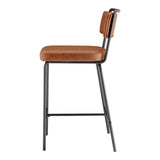 Zander PU Counter Stool - Set of 4 Toasted Caramel, Brown 9300164-651 New Pacific Direct