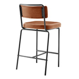 Zander PU Counter Stool - Set of 4 Toasted Caramel, Brown 9300164-651 New Pacific Direct