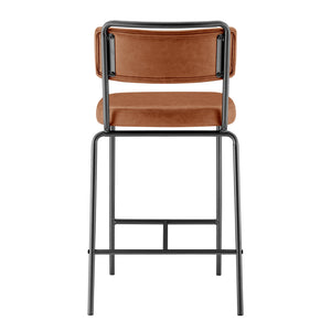 Zander PU Counter Stool - Set of 4 Toasted Caramel, Brown 9300164-651 New Pacific Direct