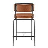 Zander PU Counter Stool - Set of 4 Toasted Caramel, Brown 9300164-651 New Pacific Direct