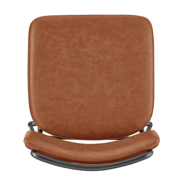 Zander PU Counter Stool - Set of 4 Toasted Caramel, Brown 9300164-651 New Pacific Direct