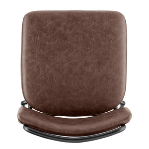 Zander PU Counter Stool - Set of 4 Toasted Dark Brown 9300164-652 New Pacific Direct