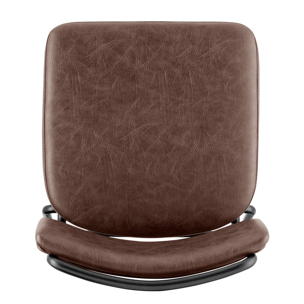 Zander PU Counter Stool - Set of 4 Toasted Dark Brown 9300164-652 New Pacific Direct