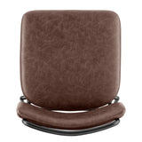 Zander PU Counter Stool - Set of 4 Toasted Dark Brown 9300164-652 New Pacific Direct