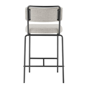 Zander Fabric Counter Stool - Set of 4 Pebbled Cream, Beige 9300165-654 New Pacific Direct