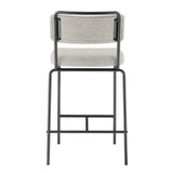 Zander Fabric Counter Stool - Set of 4 Pebbled Cream, Beige 9300165-654 New Pacific Direct