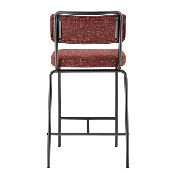 Zander Fabric Counter Stool - Set of 4 Pebbled Terracotta, Orange 9300165-655 New Pacific Direct