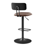 Judith PU Gaslift Bar Stool - Set of 2 Toasted Dark Brown 9300166-652 New Pacific Direct