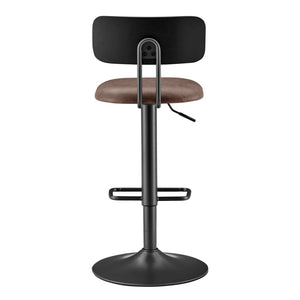 Judith PU Gaslift Bar Stool - Set of 2 Toasted Dark Brown 9300166-652 New Pacific Direct