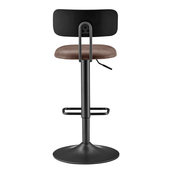 Judith PU Gaslift Bar Stool - Set of 2 Toasted Dark Brown 9300166-652 New Pacific Direct