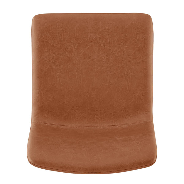 New Pacific Direct Bruce Faux Leather Bar Stool Set - Chic Adjustable Swivel Seating For Stylish Home Decor Toasted Caramel  9300168-651-npd