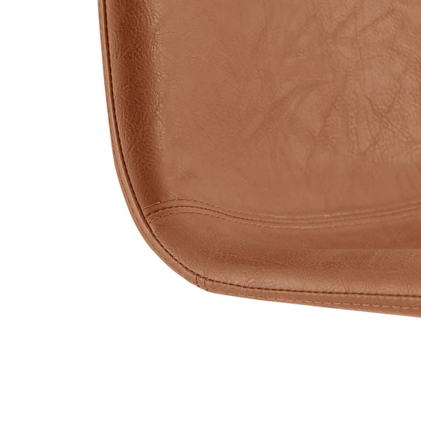 New Pacific Direct Bruce Faux Leather Bar Stool Set - Chic Adjustable Swivel Seating For Stylish Home Decor Toasted Caramel  9300168-651-npd