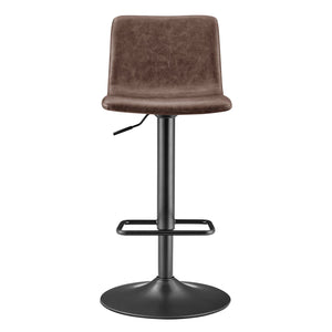 New Pacific Direct Bruce Faux Leather Bar Stool Set - Chic Adjustable Swivel Seating For Stylish Home Decor Toasted Dark Brown  9300168-652-npd