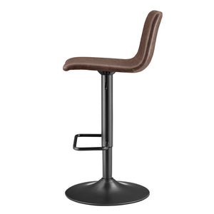New Pacific Direct Bruce Faux Leather Bar Stool Set - Chic Adjustable Swivel Seating For Stylish Home Decor Toasted Dark Brown  9300168-652-npd