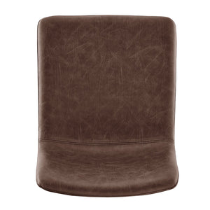 New Pacific Direct Bruce Faux Leather Bar Stool Set - Chic Adjustable Swivel Seating For Stylish Home Decor Toasted Dark Brown  9300168-652-npd