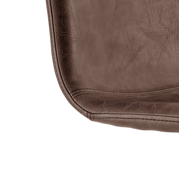 New Pacific Direct Bruce Faux Leather Bar Stool Set - Chic Adjustable Swivel Seating For Stylish Home Decor Toasted Dark Brown  9300168-652-npd